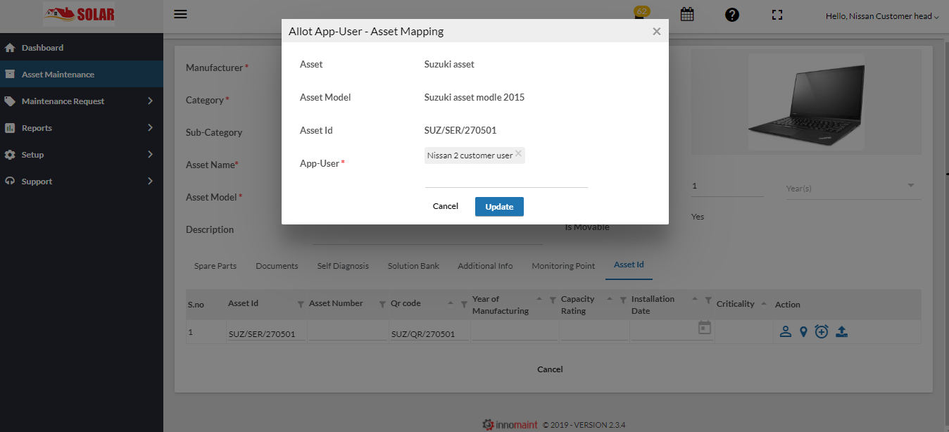 FSM-Customer user login